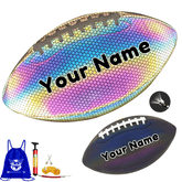 Personalized Football, Reflective Glowing Footballs with Pump for Adults