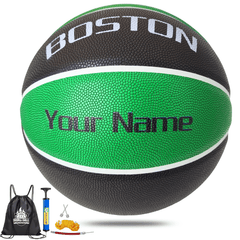 Customized Indoor/Outdoor Basketball NBA Team Boston Size 5 - 27.5”, Size 6 - 28.5” and Size 7 - 29.5”