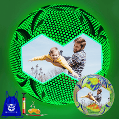 Personalized Green Glow in the Dark Soccer Ball Size 5, 4 for Adult and Youth