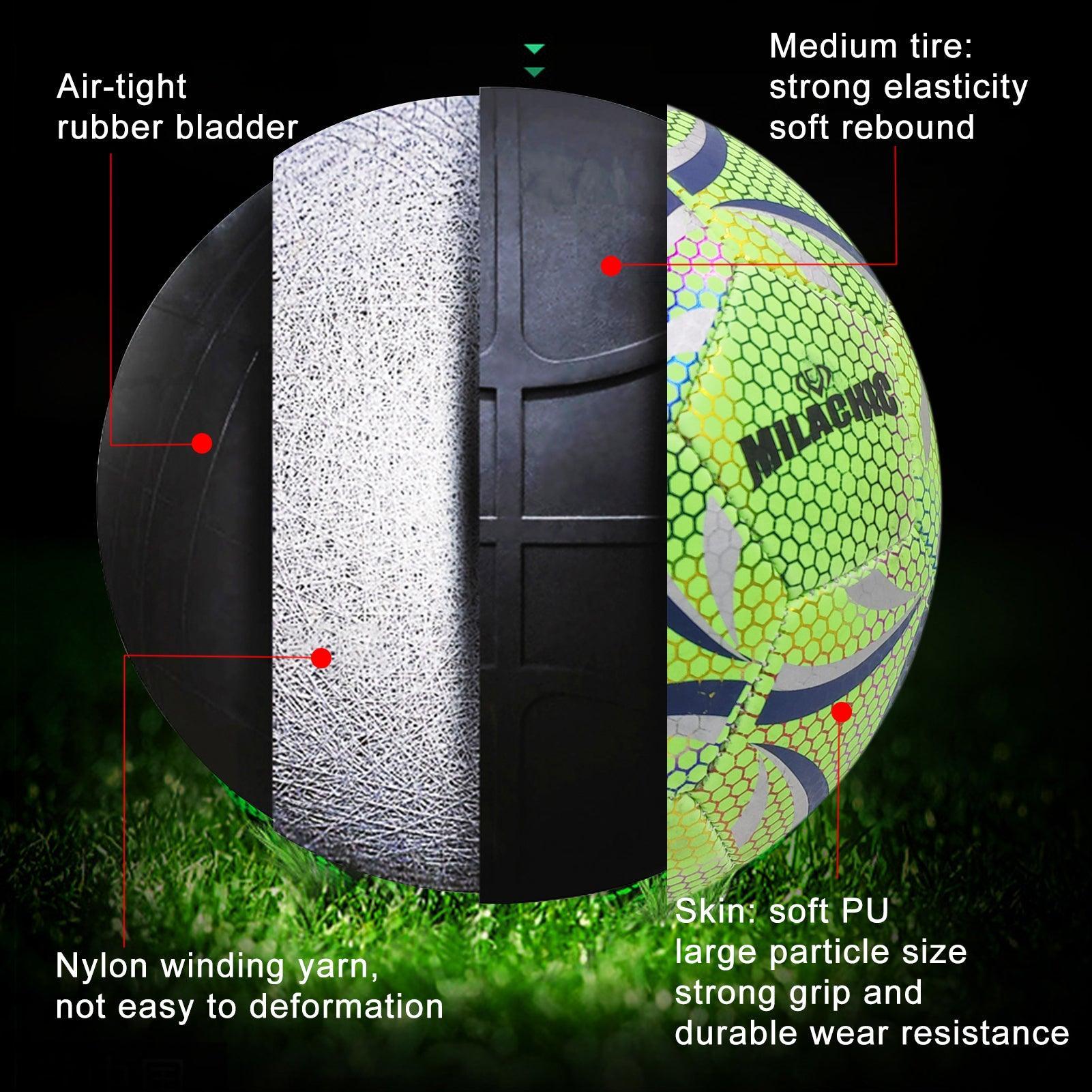 Personalized Green Glow in the Dark Soccer Ball  Size 5, 4 for Adult and Youth