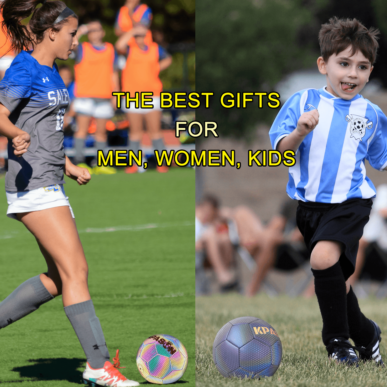 KPASON Black And Holographic Luminous Reflective Match Soccer Balls