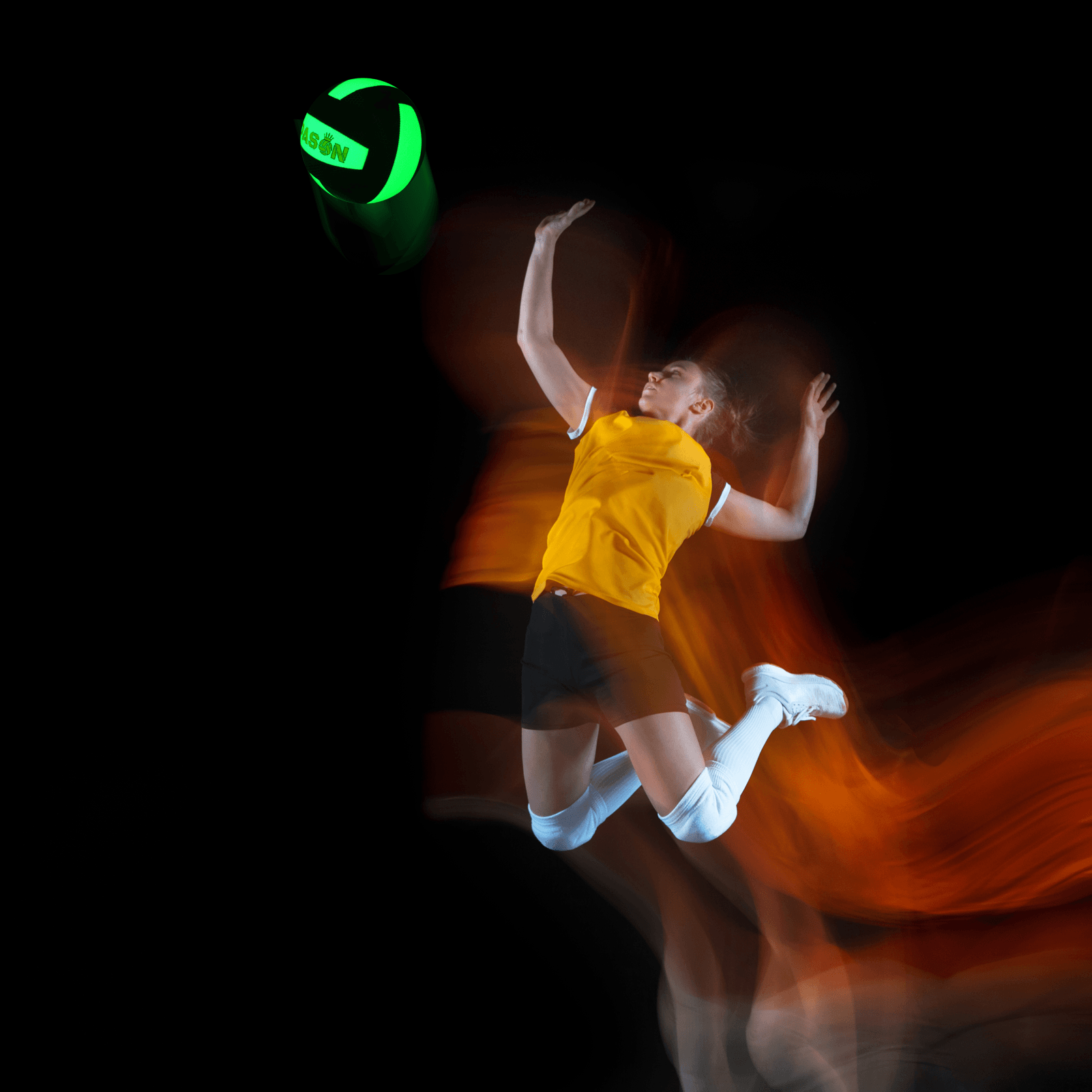 KPASON Holographic Glowing Volleyball Official Size 5, Indoor Outdoor Beach Volleyball Ball for Men Women