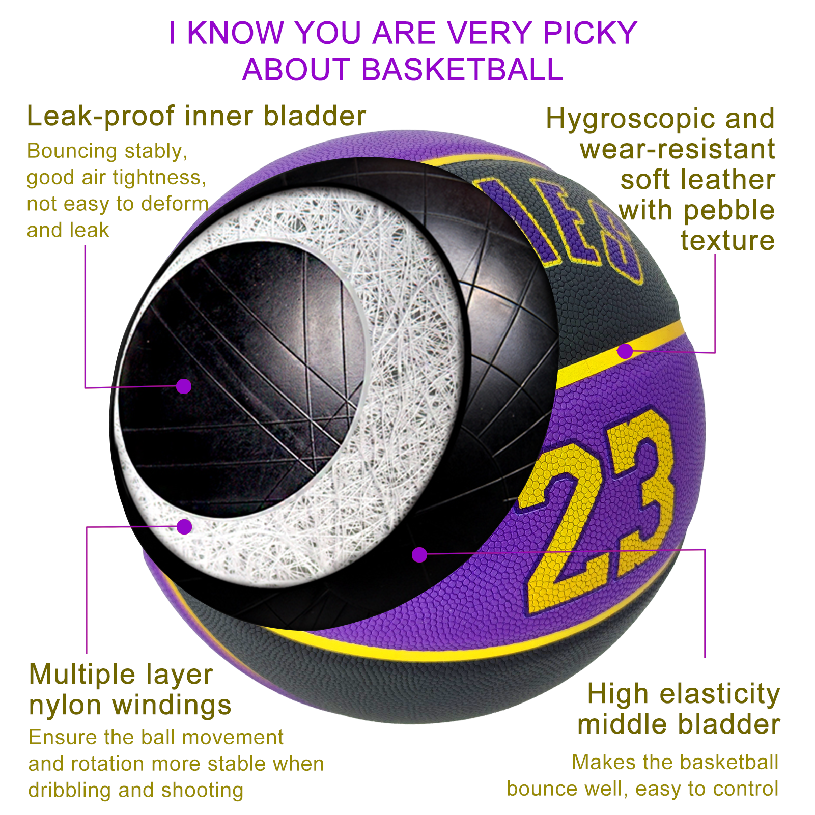 Custom NBA Basketball James Curry Harden Tatum Basketball