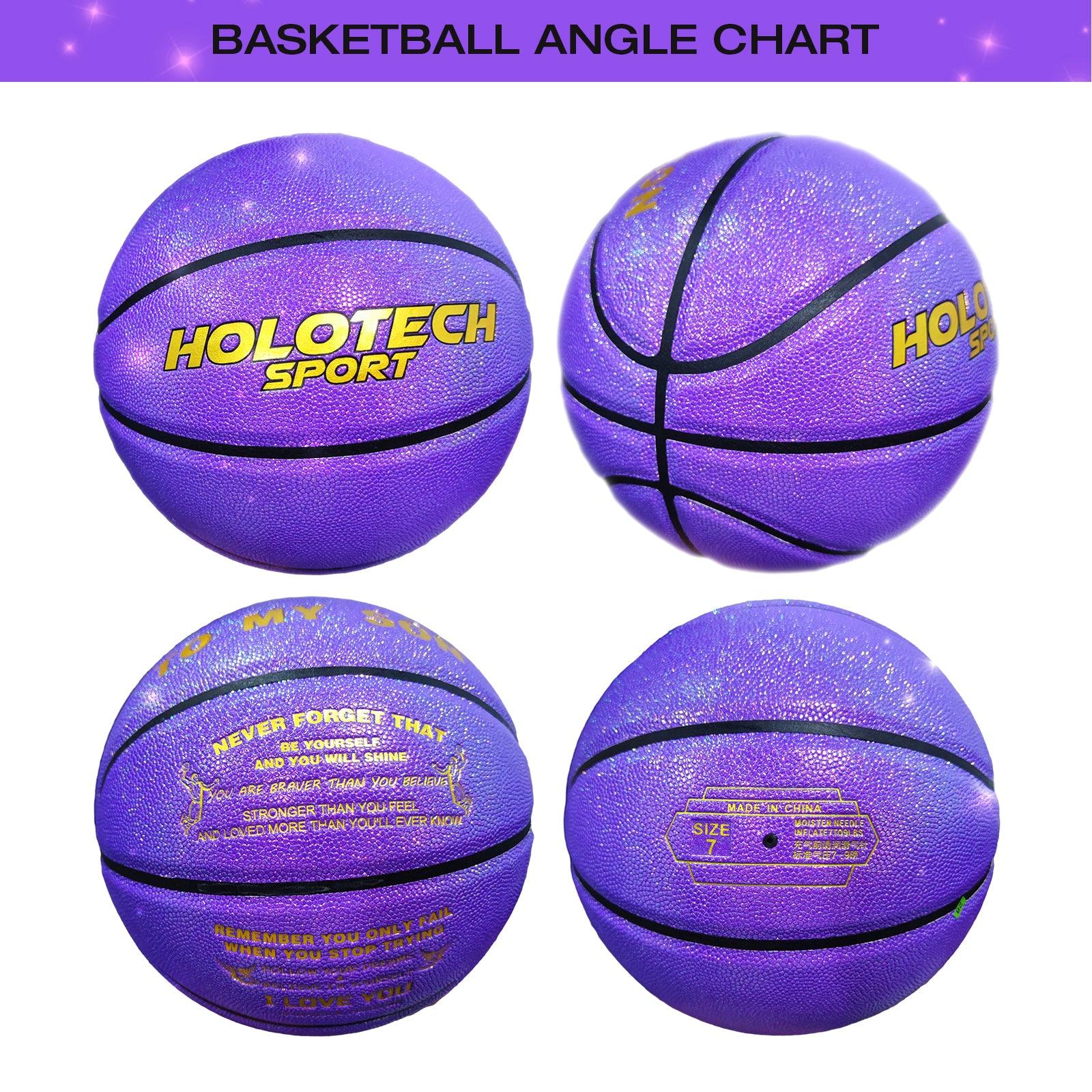 Personalized Basketball, Sparkle Glow to My Son Basketball Gift, Cool Indoor Outdoor Glitter Shiny Leather Basketball Size 7 for Youth, Girls, Men, Women (with Pump)